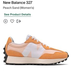 New Balance 327 size 9 Peach Sand